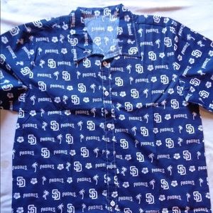 San Diego Padres Men's Button Shirt Medium Adult